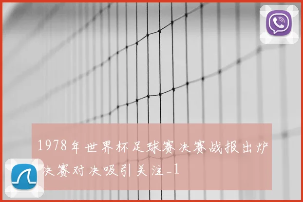 1978年世界杯足球赛决赛战报出炉 决赛对决吸引关注_1